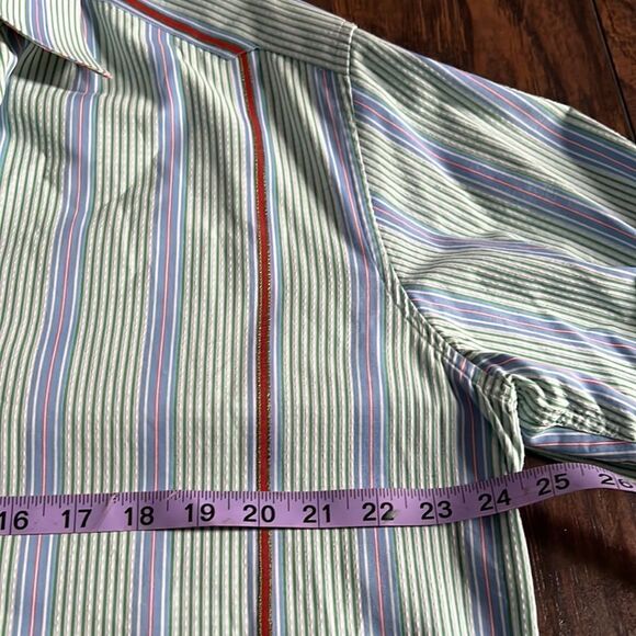 ROBERT GRAHAM Men Striped Multi-Color Flip Cuff Long Sleeve Button Shirt size XL - Picture 7 of 10